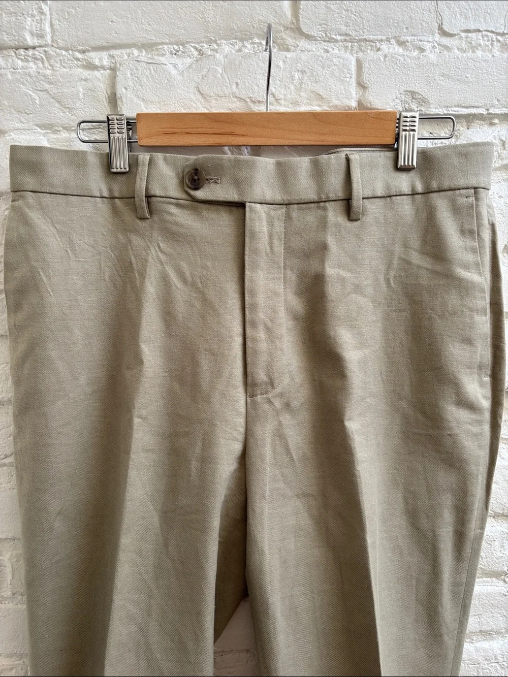 Banana Republic tailored fit cotton/linen trousers